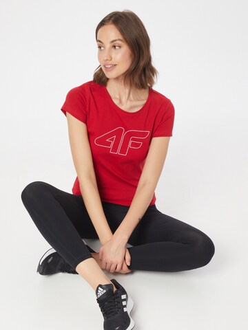 4F - Camiseta funcional en rojo