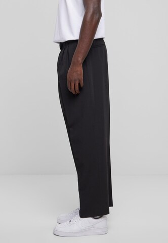 Urban Classics Loose fit Pleat-Front Pants in Black