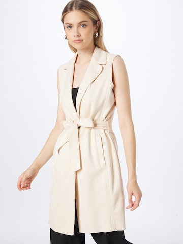 MORE & MORE Vest 'Alcantara' in Beige: front