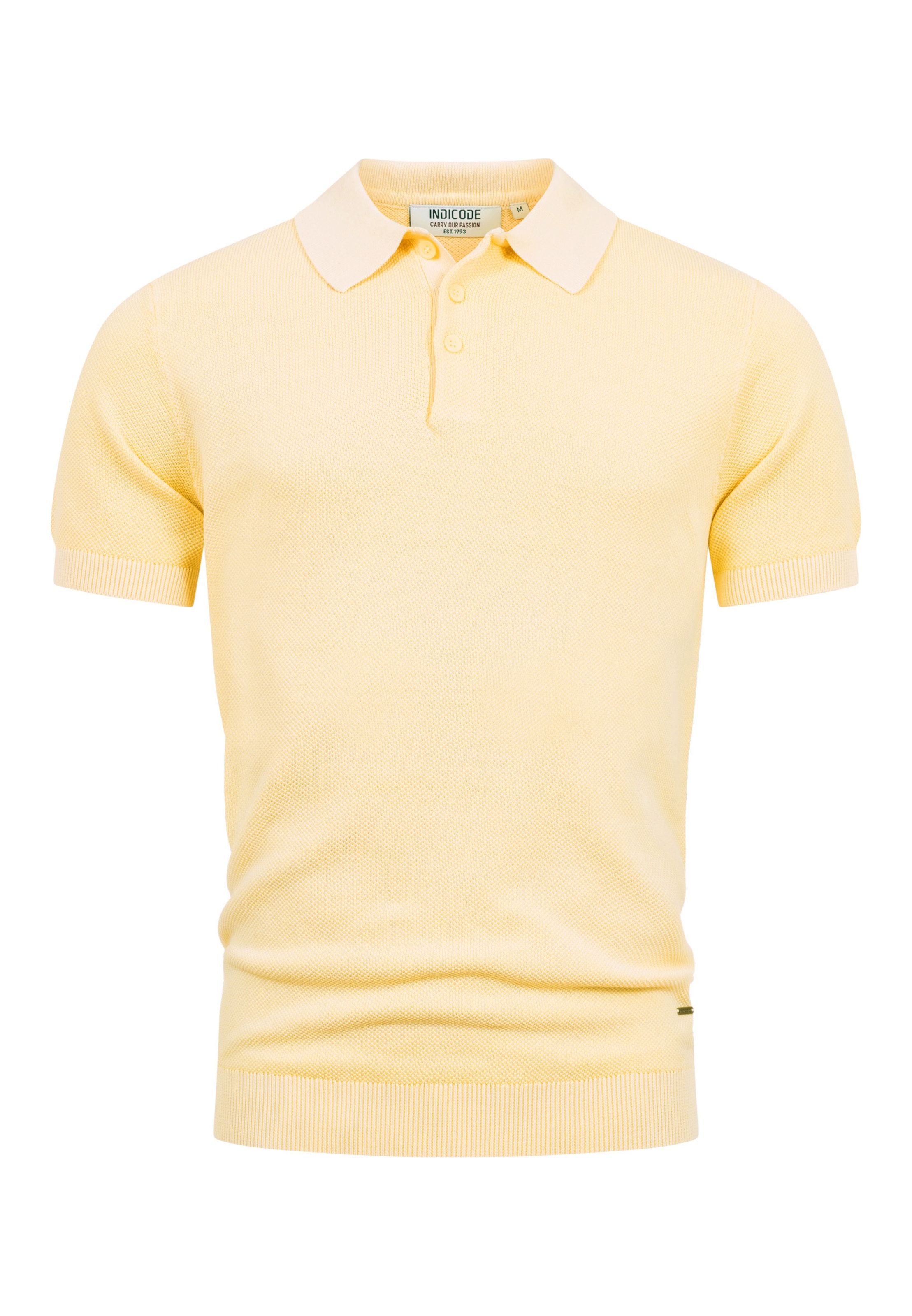 INDICODE JEANS Poloshirt ' INVorm ' in Gelb: Vorderseite