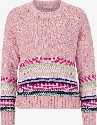 Rich & Royal Pullover i blå / lysegrøn / mørk pink / rødmeleret, Produktvisning