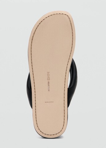 MANGO T-Bar Sandals 'Nati' in Black