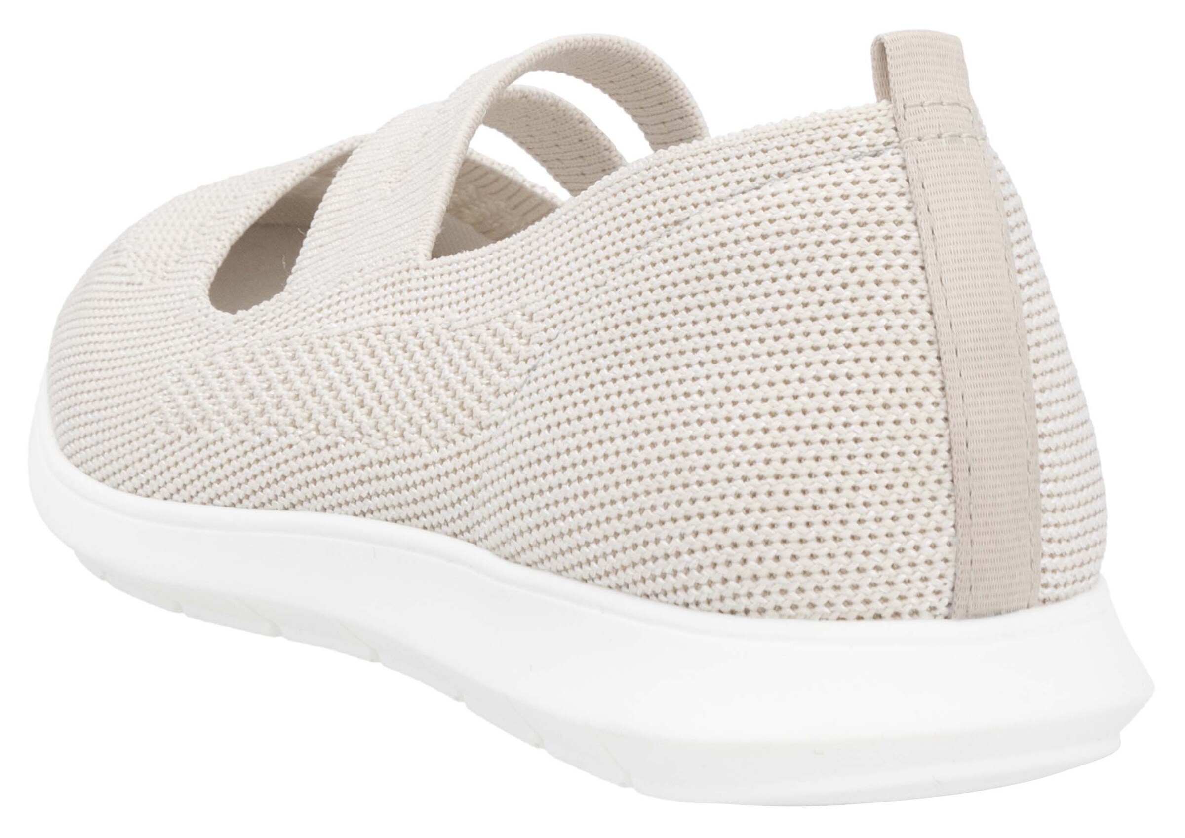 REMONTE Ballet Flats with Strap in Beige