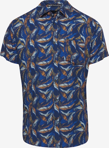 KOROSHI Regular Fit Hemd in Blau: predná strana
