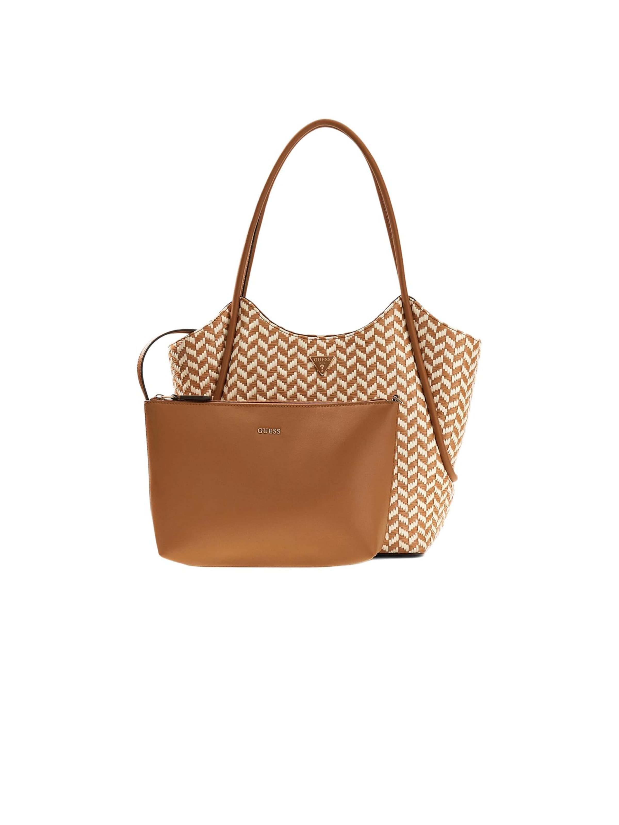 GUESS Schultertasche 'TESSI'‌‌‌ in Braun: Vorderseite