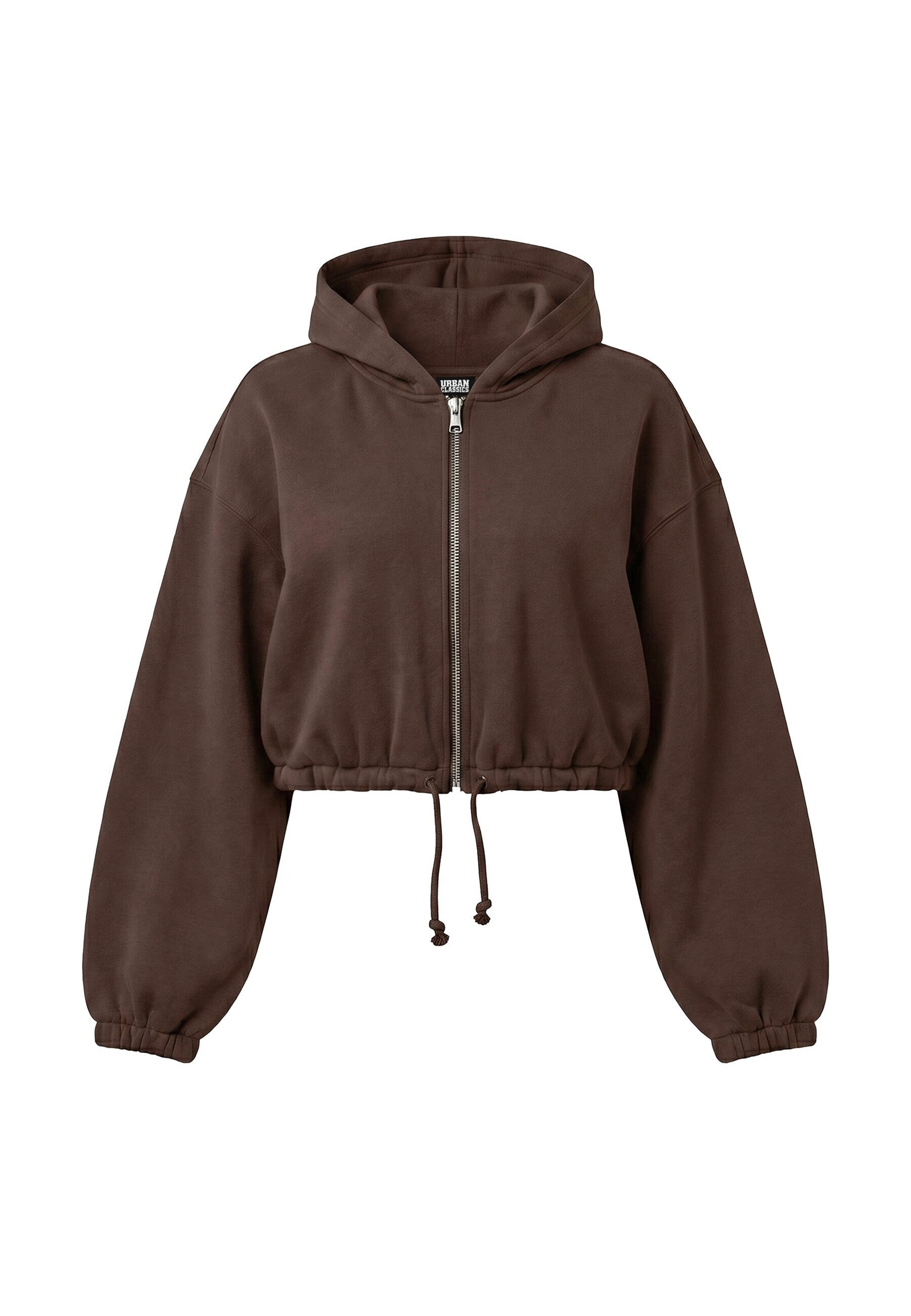 Veste de survêtement Urban Classics en marron : devant
