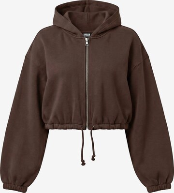 Veste de survêtement Urban Classics en marron : devant