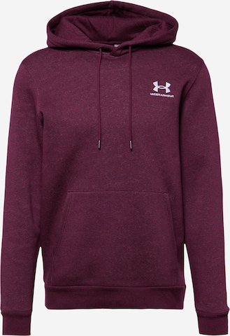 UNDER ARMOUR - Sweatshirt de desporto 'Essential' em vermelho: frente