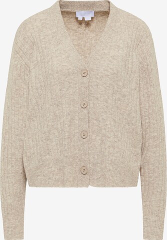 usha WHITE LABEL Knit Cardigan in Beige: front