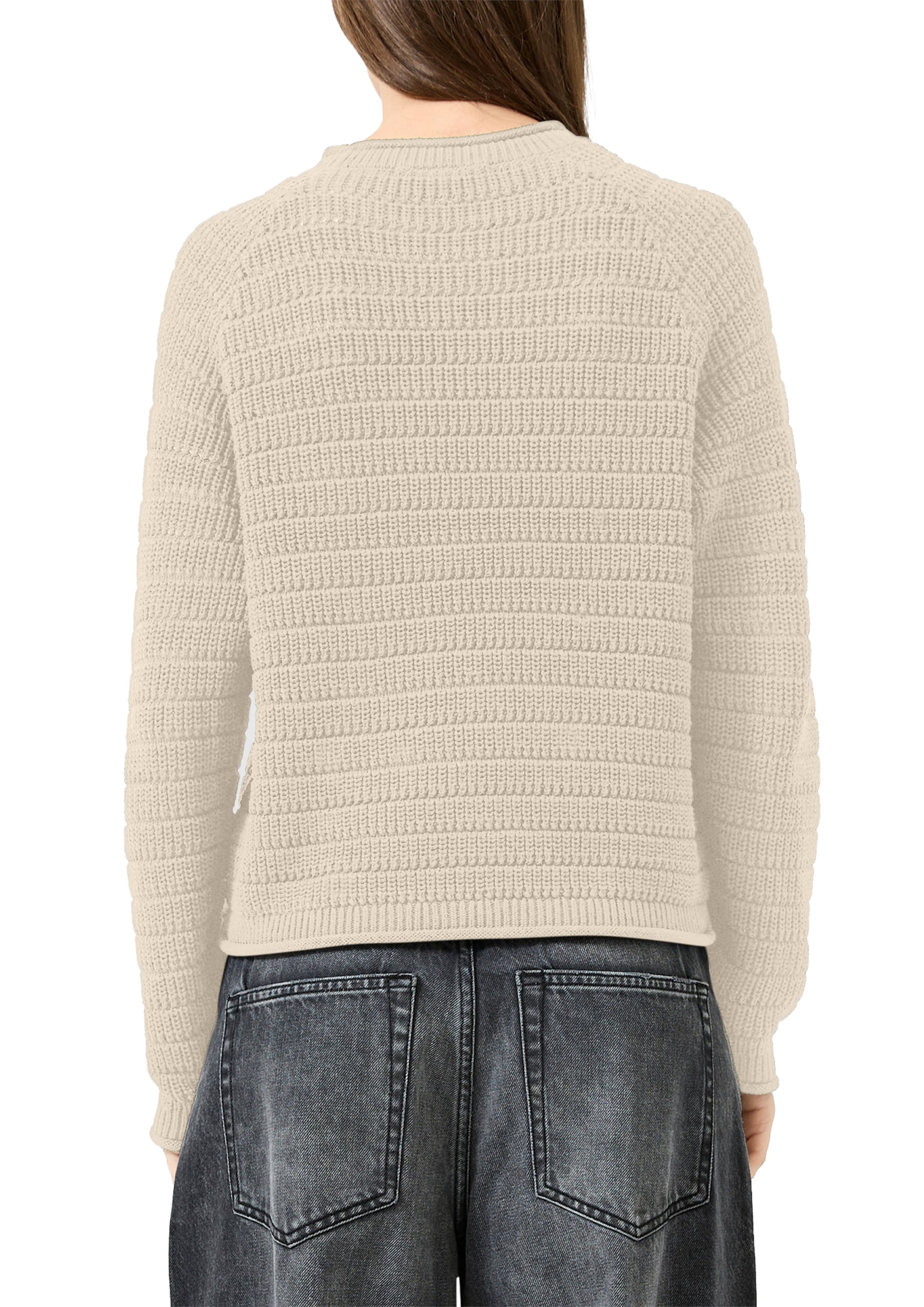 QS - Jersey en beige