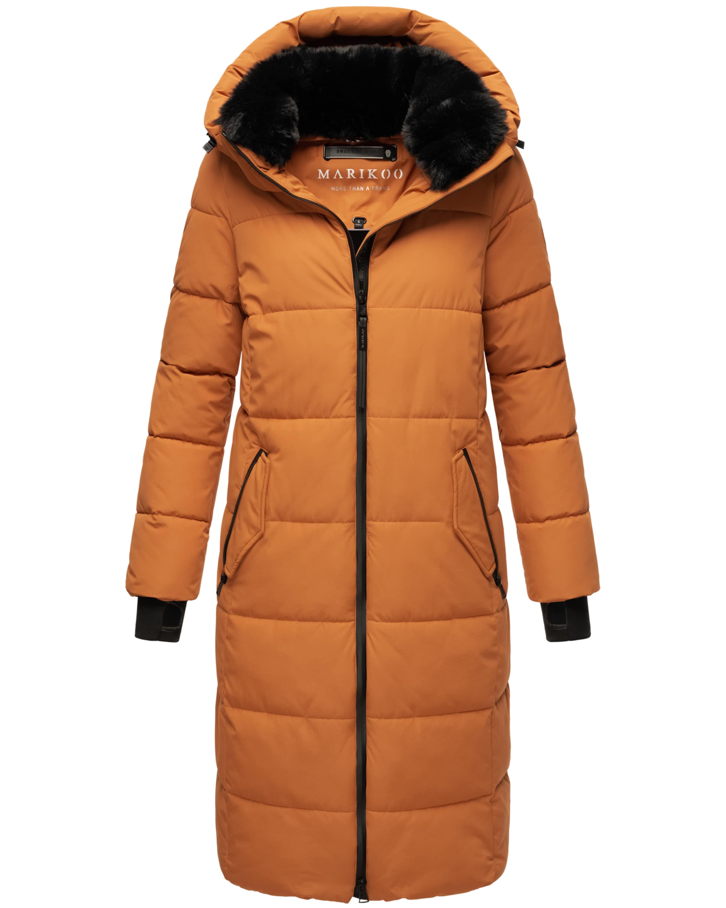 MARIKOO Winter coat 'Zuraraa XVI' in Orange: front