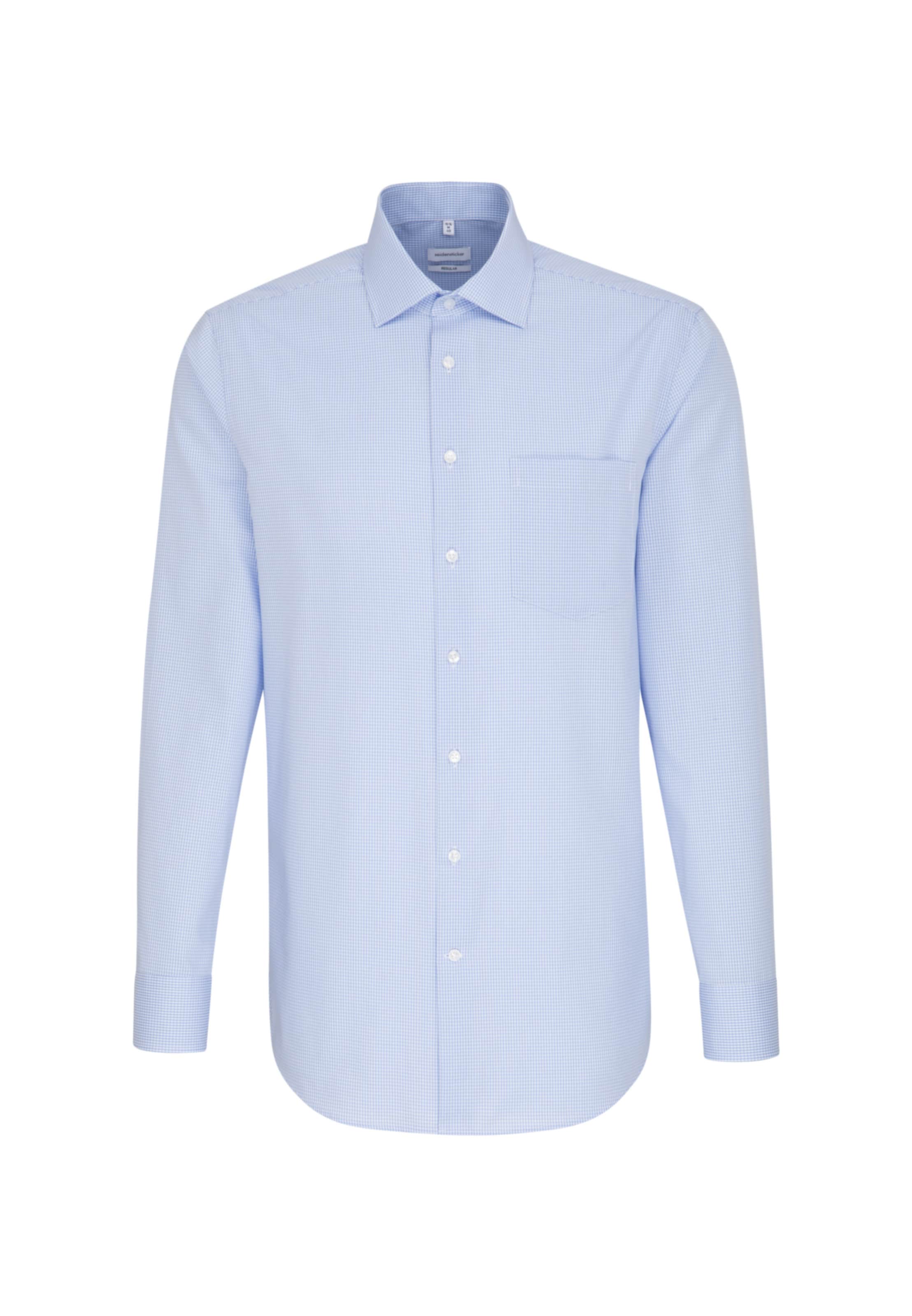 SEIDENSTICKER Regular Fit Hemd in Blau: Vorderseite