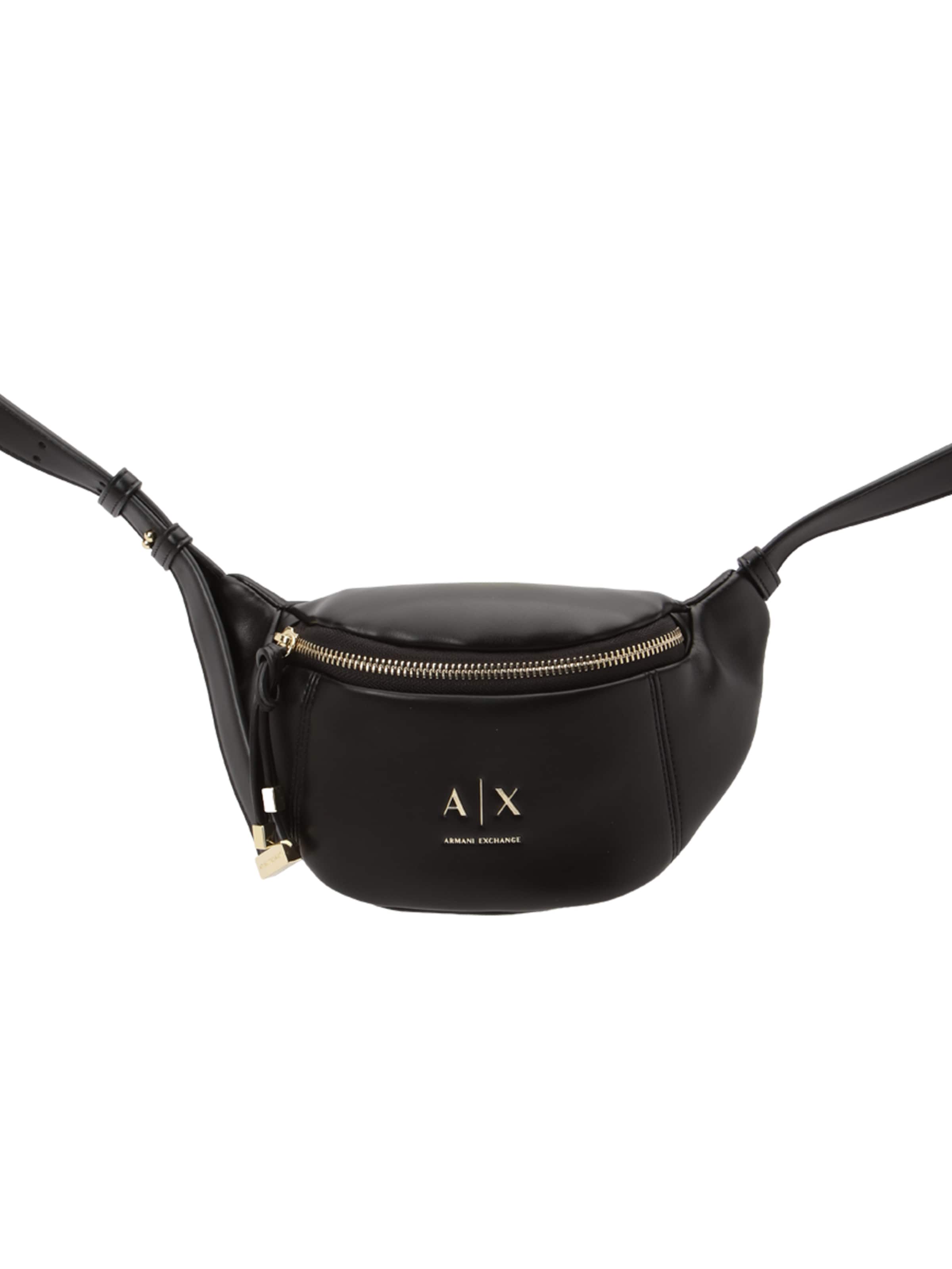 ARMANI EXCHANGE - Bolsa de cintura 'ALICE' em preto: frente