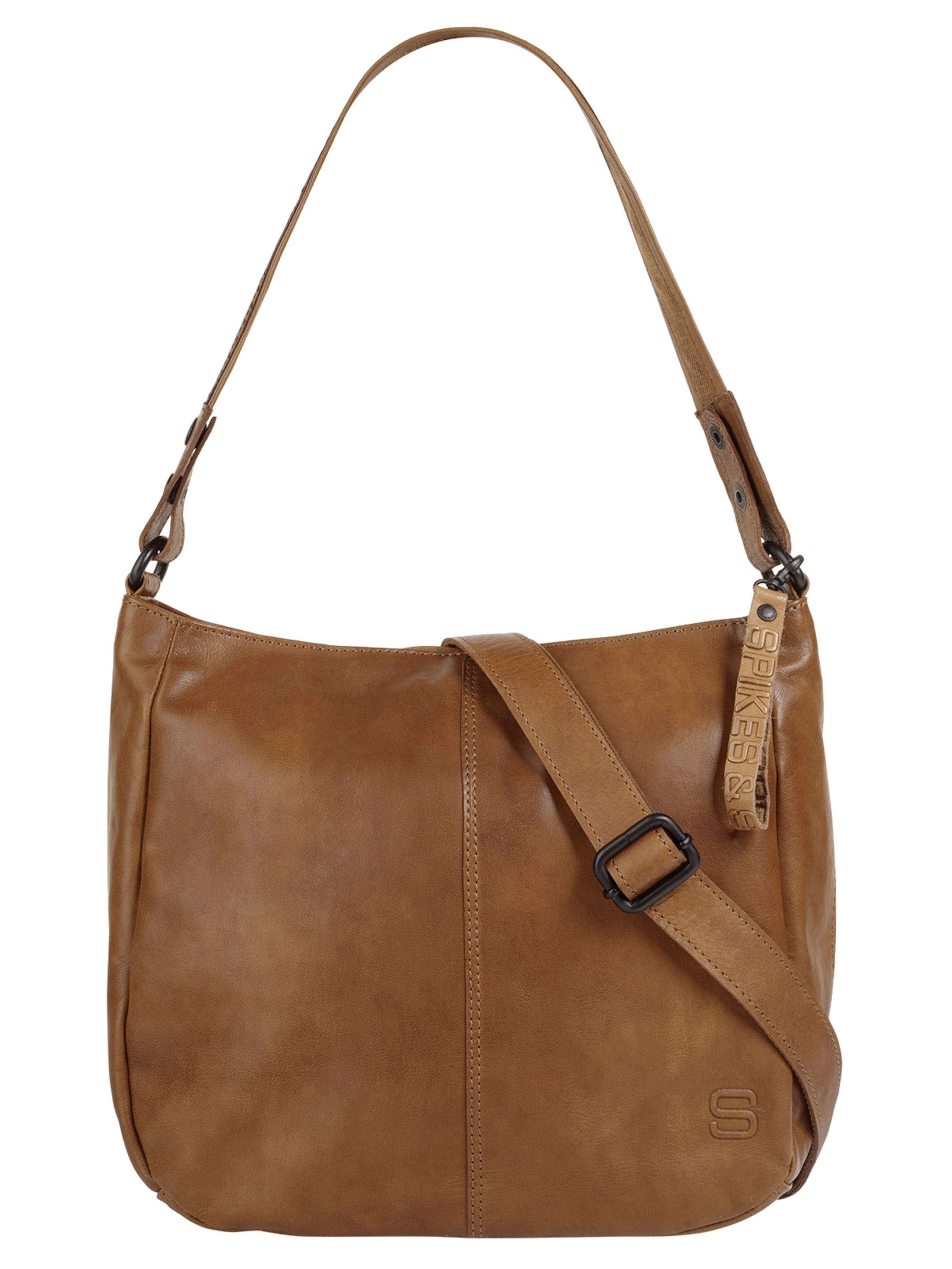 Sac à bandoulière Spikes & Sparrow en marron : devant