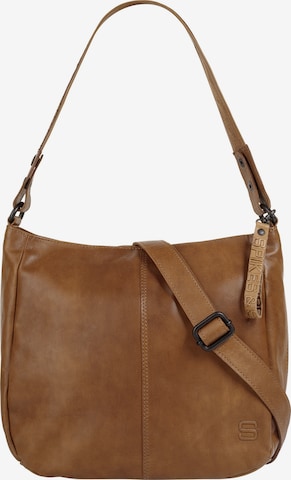 Sac à bandoulière Spikes & Sparrow en marron : devant