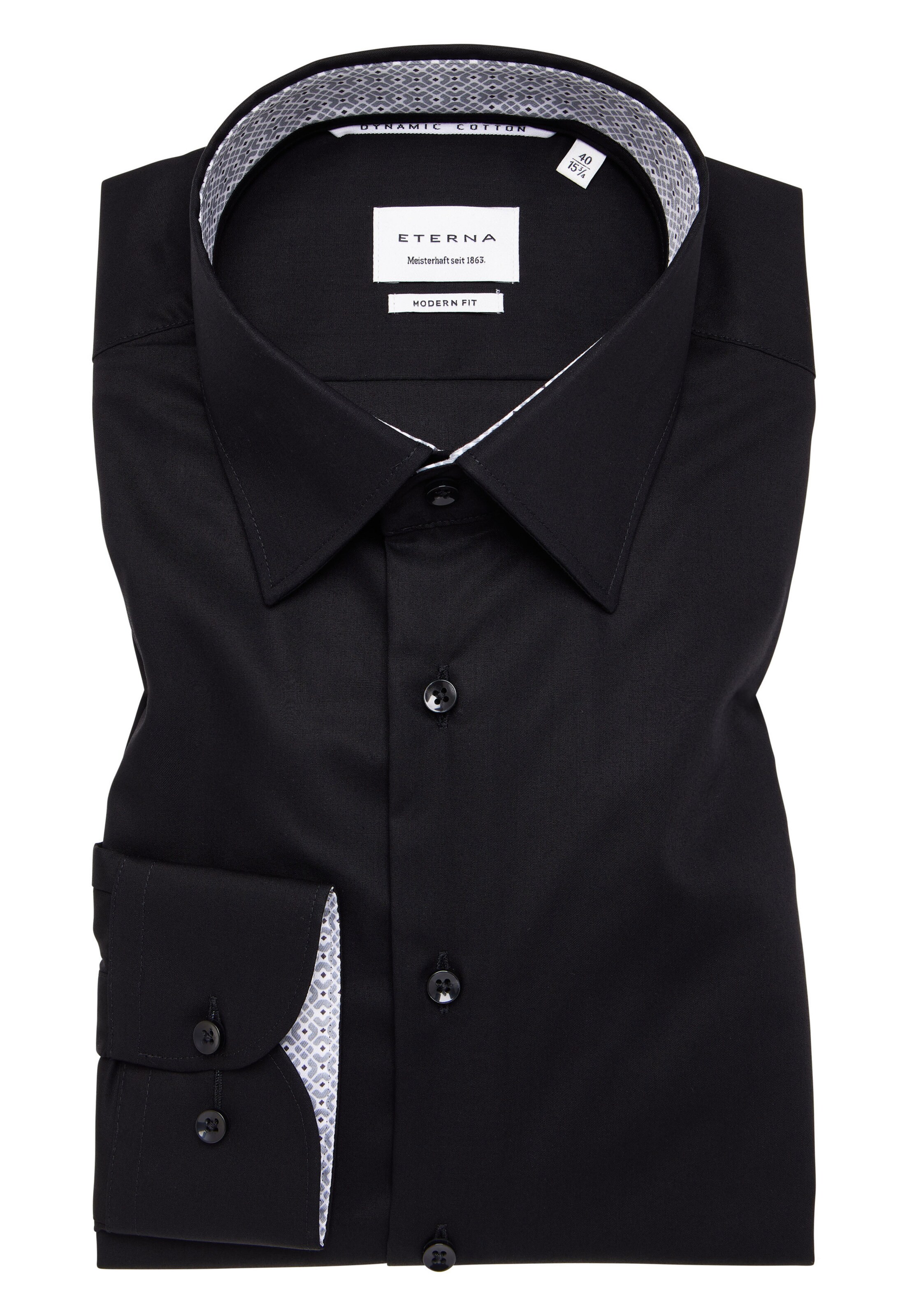ETERNA Regular Fit Hemd in Schwarz