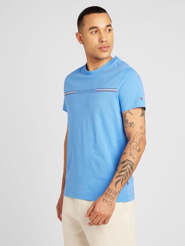 T-Shirt TOMMY HILFIGER en bleu : devant