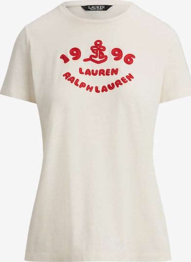 XS dydžio Marškinėliai iš Lauren Ralph Lauren, spalva – kremo / vyšninė spalva, Prekių apžvalga