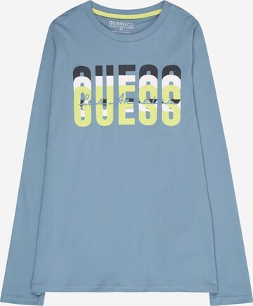 T-Shirt GUESS en bleu : devant