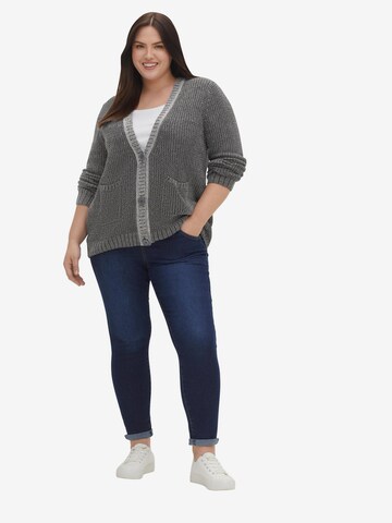 SHEEGO Knit Cardigan in Grey