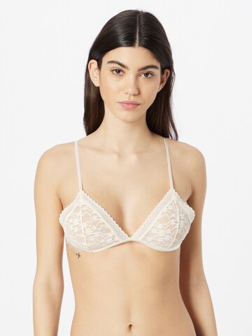 Free People Triangle Bra in Beige: front