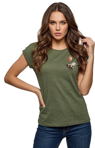 MAKAYA Shirt 'Flughilfe' in Green: front