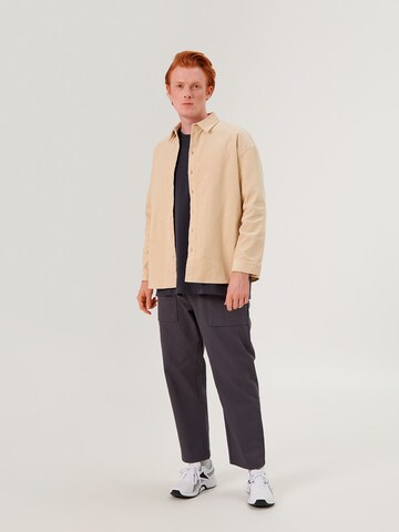 ABOUT YOU x Swalina&Linus Regular fit Button Up Shirt 'Sammy' in Beige