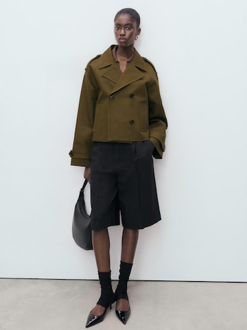 MANGO Between-seasons coat 'HABANA' in Green