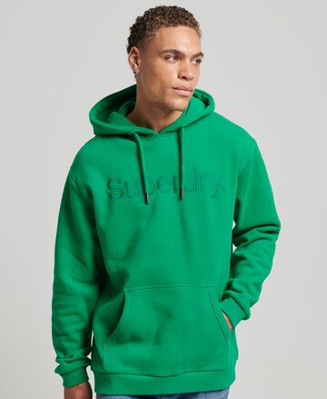 Sweat-shirt Superdry en vert : devant