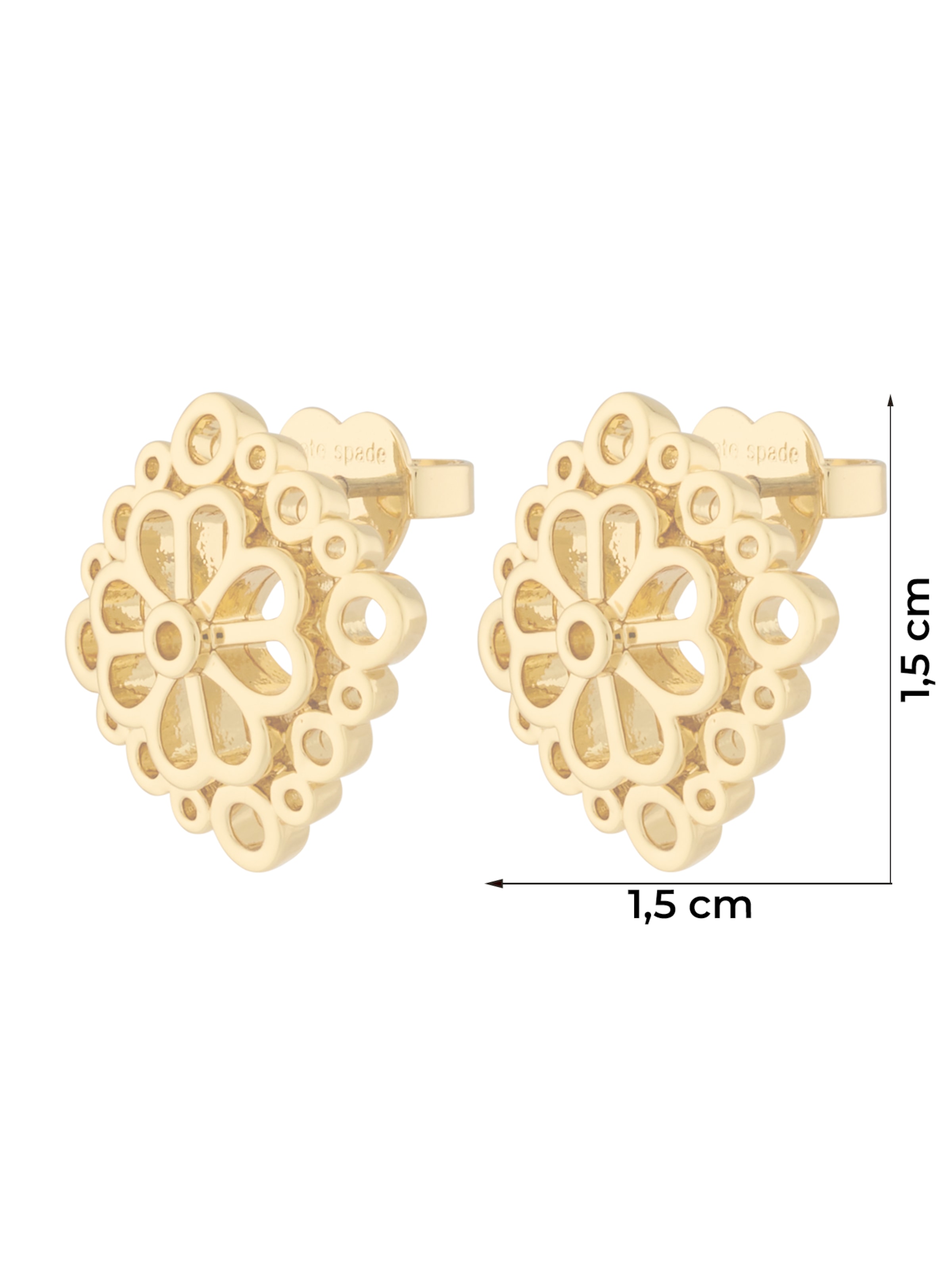 Boucles d'oreilles 'Spade Flower Lace Studs' Kate Spade en or