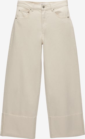 Pull&Bear Loosefit Farkut värissä beige: etupuoli