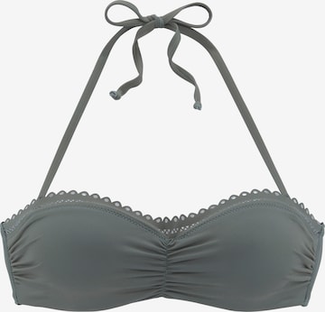 s.Oliver Bandeau Bikini Top in Green: front