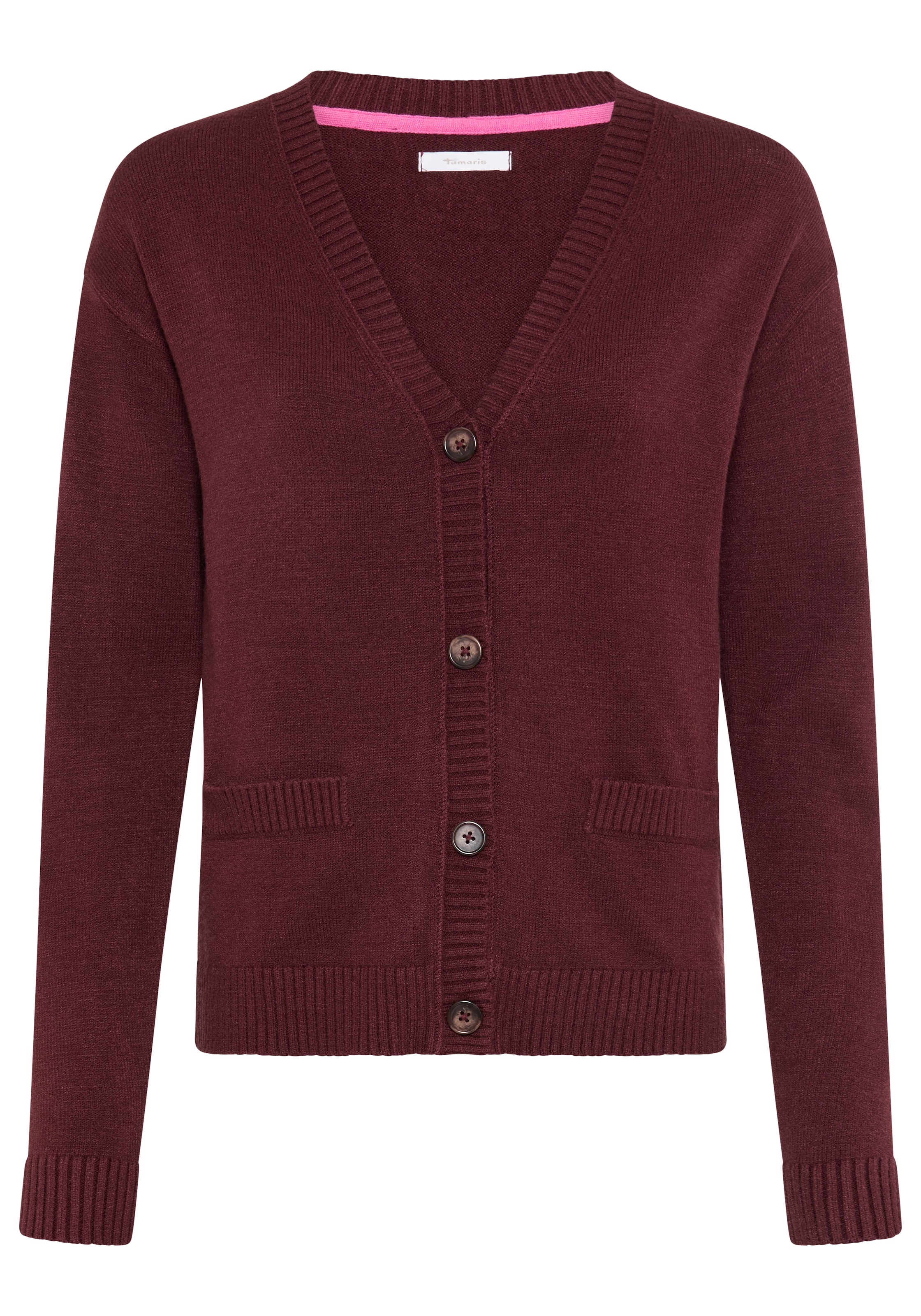 Tamaris Knit Cardigan in Red: front