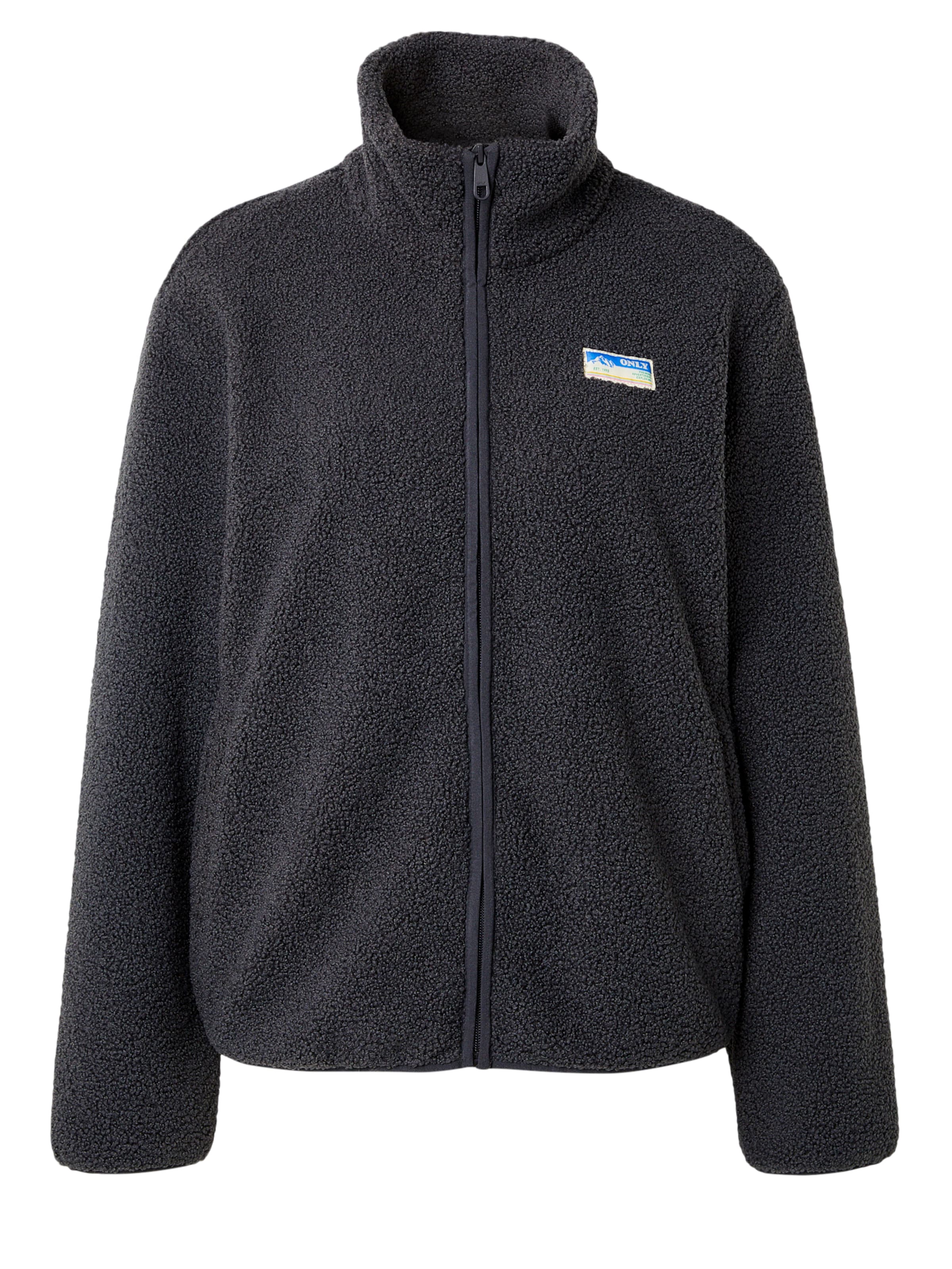 ONLY Fleece jacket 'ONLEVA' in Grey: front