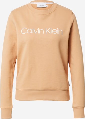 Sweat-shirt Calvin Klein en marron : devant