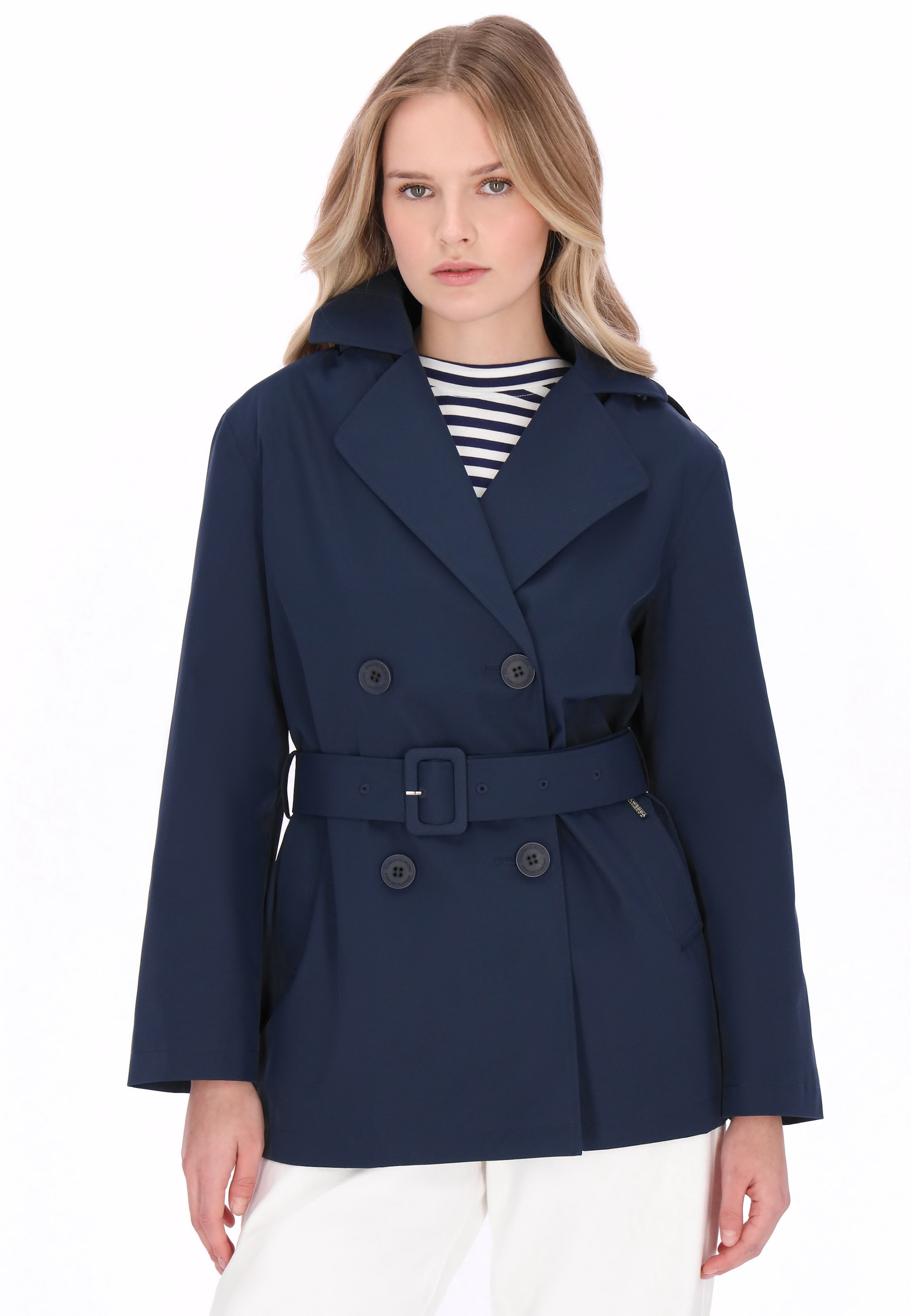 Schmuddelwedda Tussenmantel in Blauw: voorkant