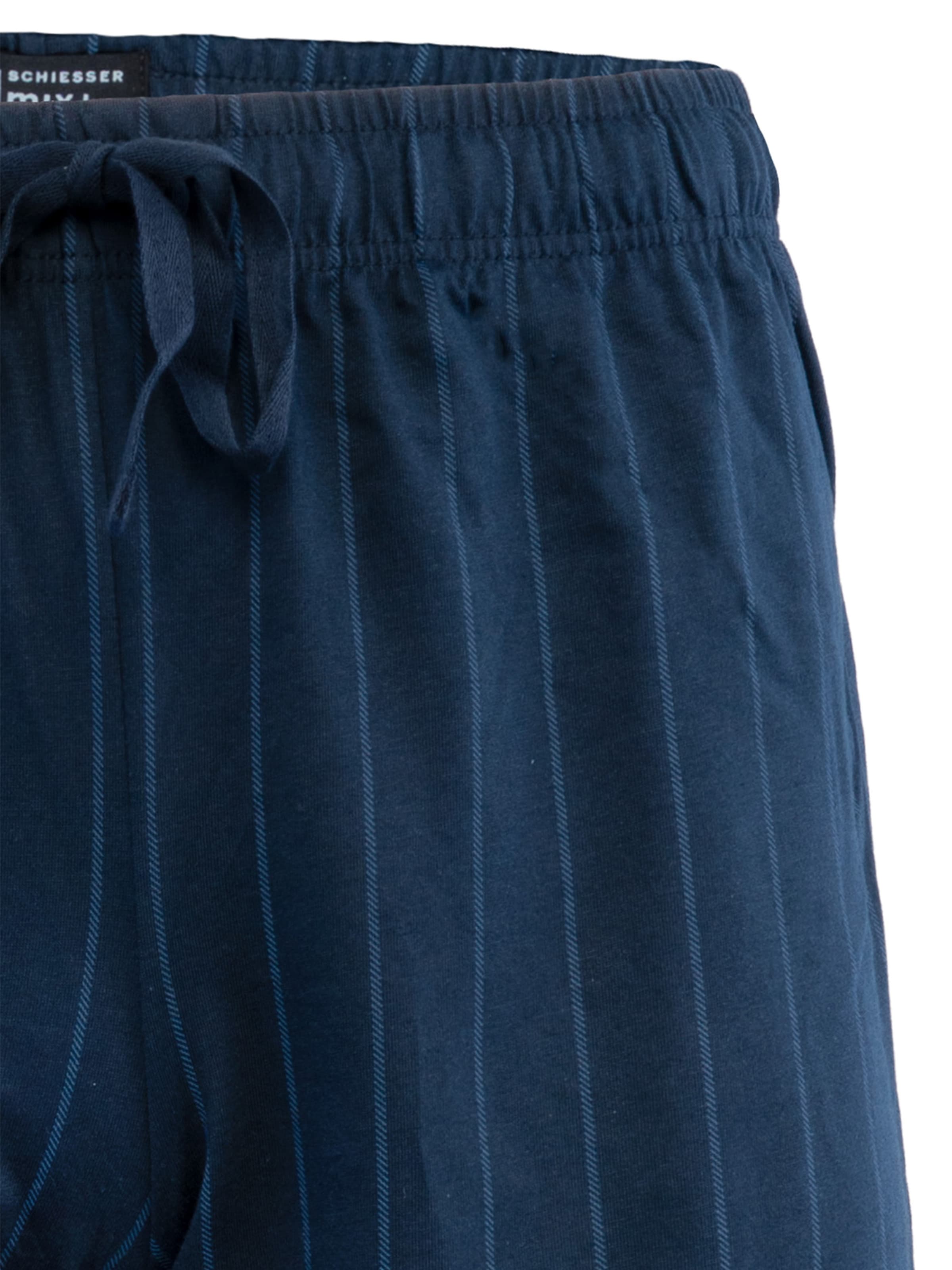 SCHIESSER Pyjamashorts ' Lounge Series ' in Blau