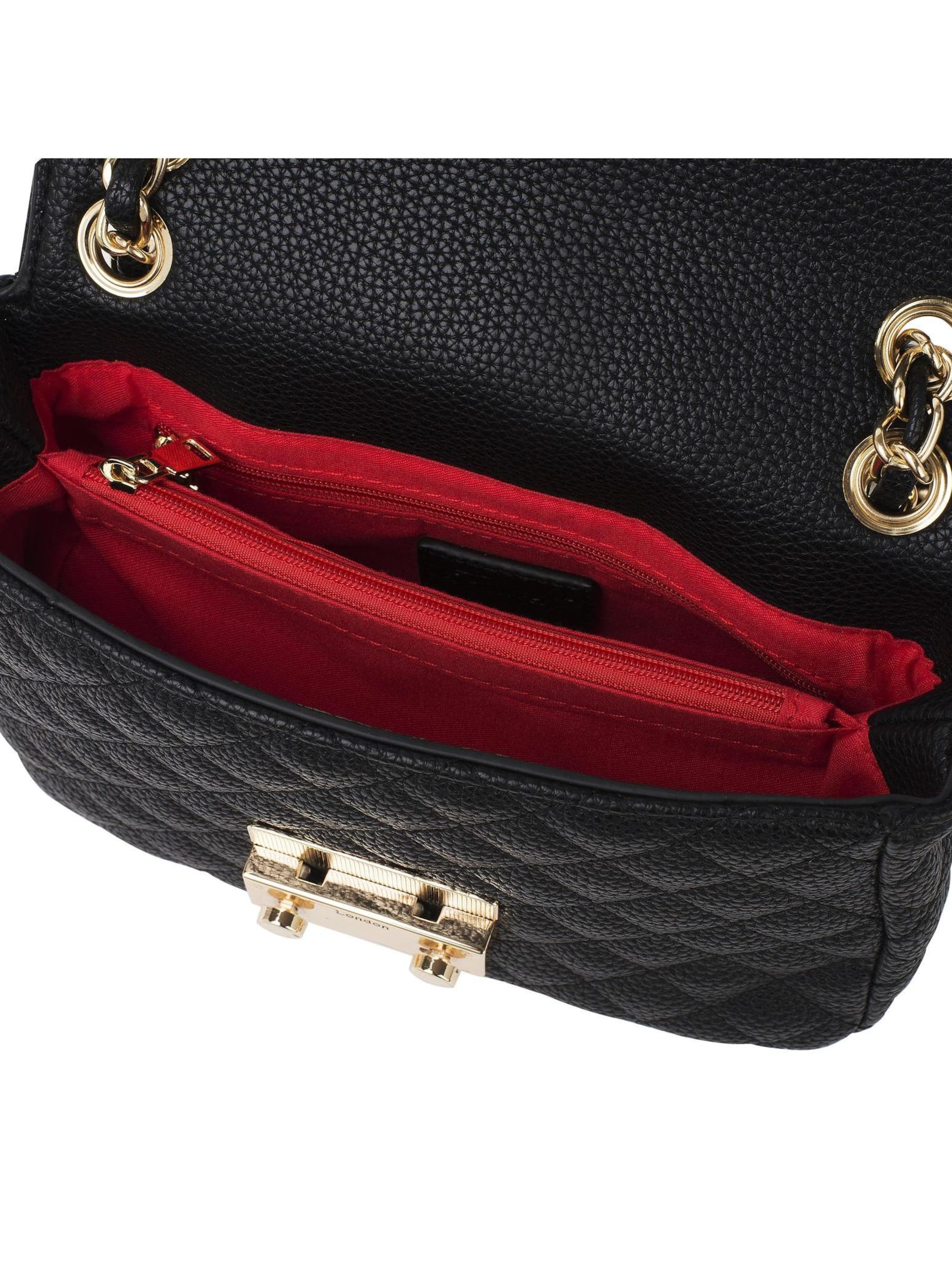 Princely London Schultertasche 'Jacky'‌‌‌‌‌ in Schwarz