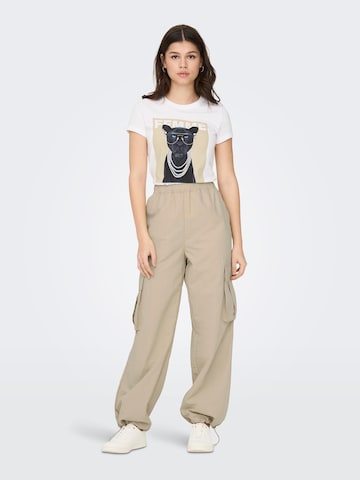 ONLY Loose fit Cargo Pants 'KARIN' in Beige