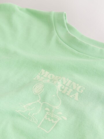 Next T-Shirt 'Snoopy' in Grün