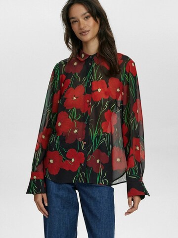 NÜMPH Blouse 'NUKYNDALL' in Zwart: voorkant