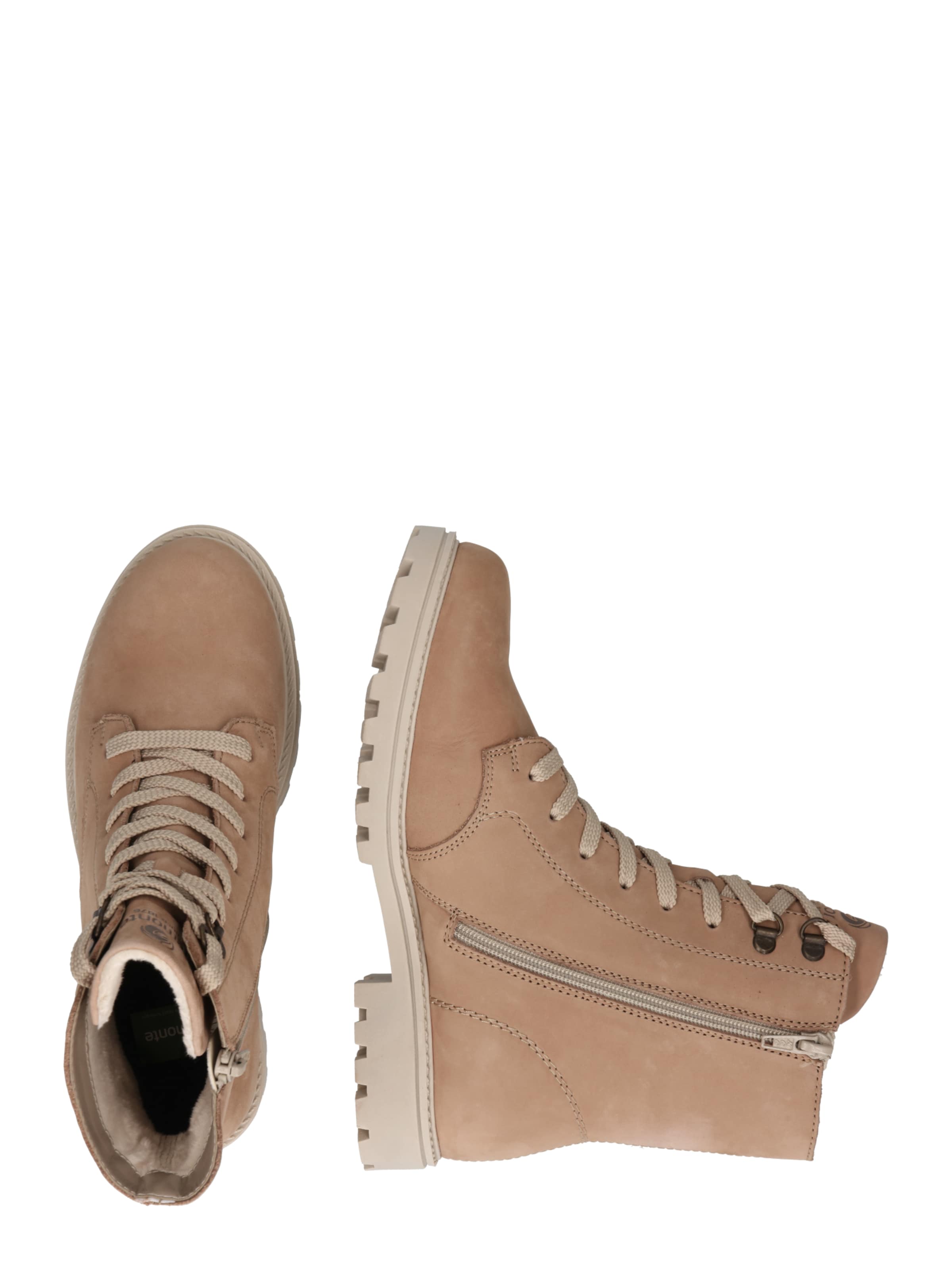 REMONTE Lace-up bootie in Beige
