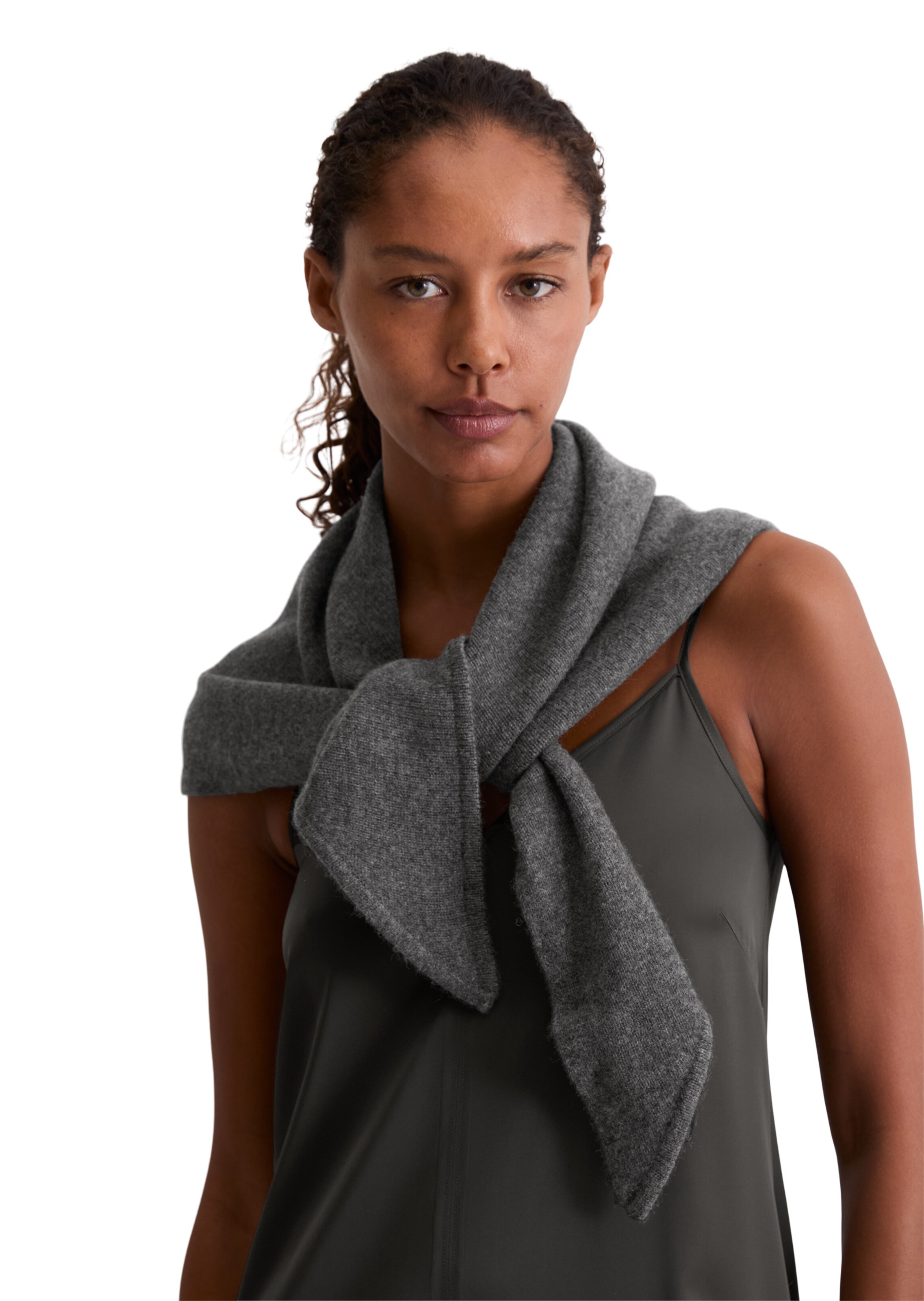 Marc O'Polo Sjaal in Grijs: voorkant