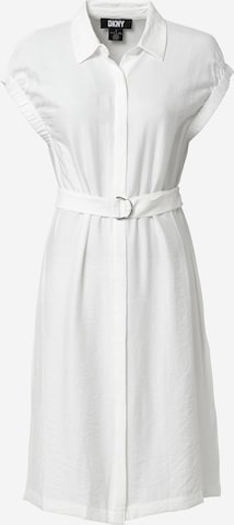 DKNY Shirt Dress in White: front