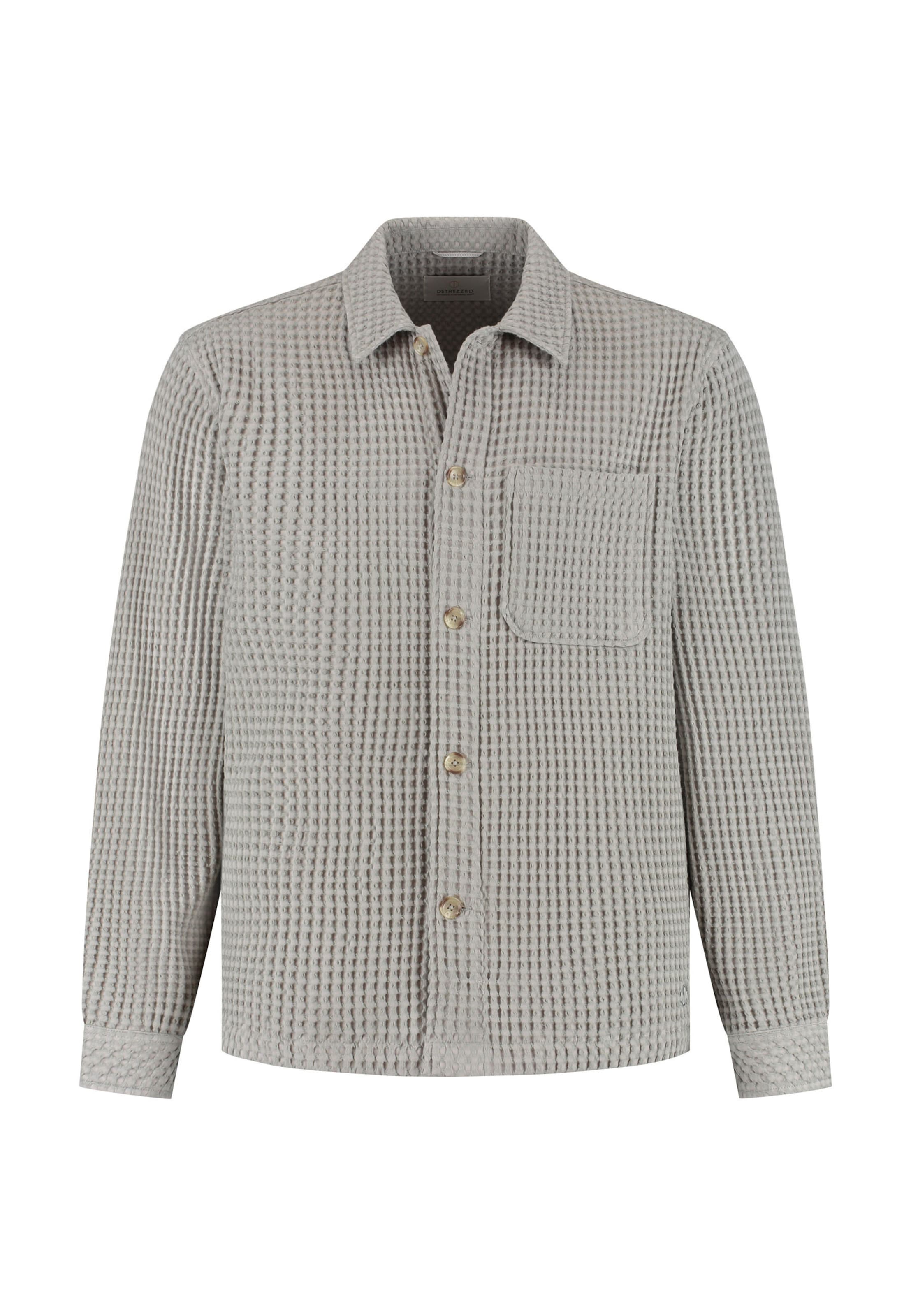 Dstrezzed Regular Fit Hemd 'Lino' in Grau: Vorderseite