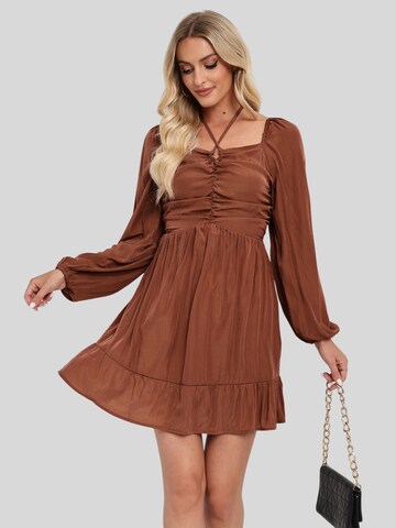LapaPlus Dress in Brown: front