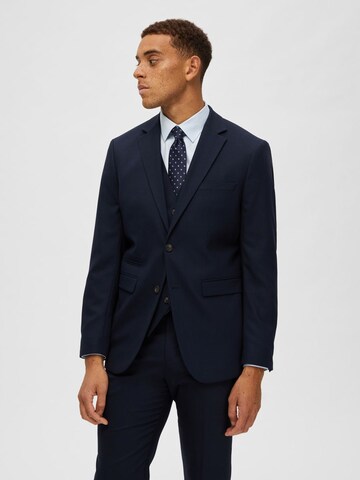 Coupe slim Veste de costume SELECTED HOMME en bleu : devant