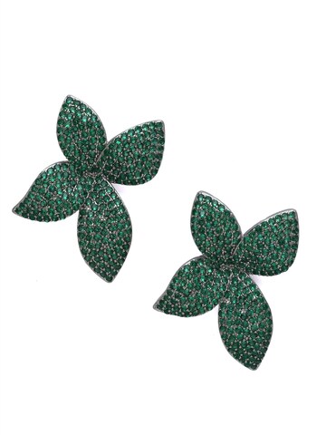 AVANT-GARDE PARIS Øreringe 'Zorelle' i grøn: forside