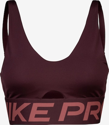 NIKE Sport-BH 'Indy Plunge' in Rot: Vorderseite