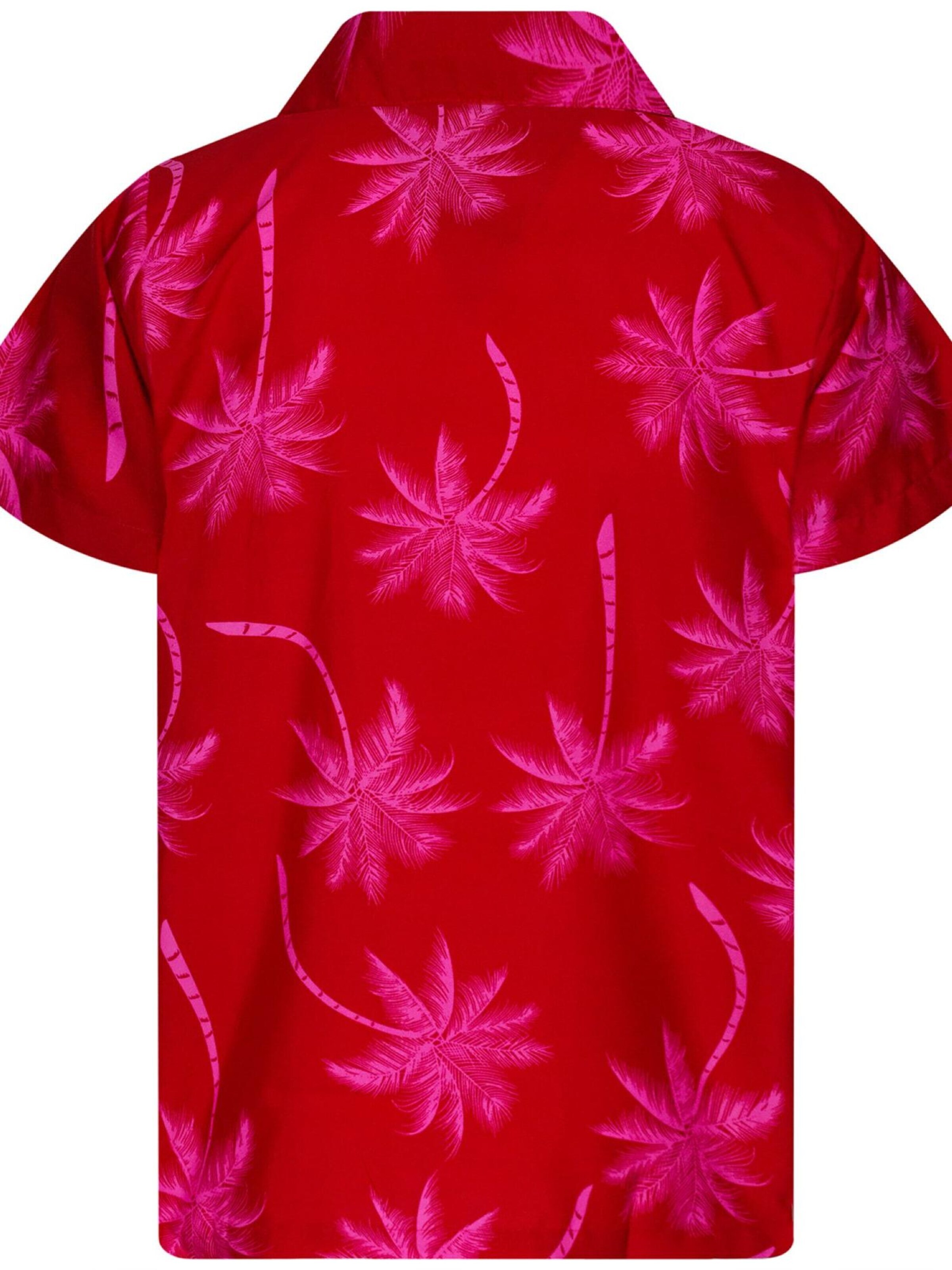 King Kameha Shirt 'Palmshadow'‌‌‌‌‌ in Pink
